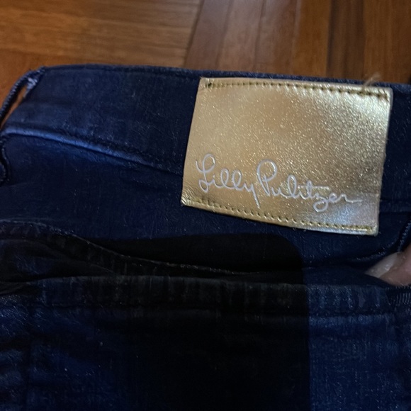 Lilly Pulitzer South Ocean High Rise Skinny Jeans Size 6 cosmic dark Wash - Picture 4 of 13